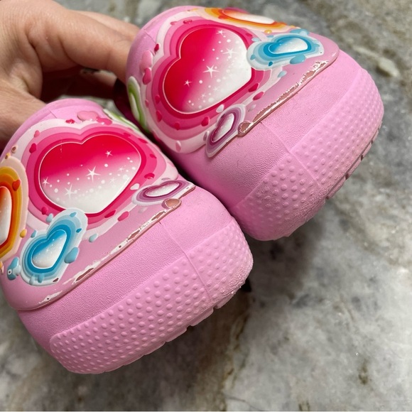 Kid’s Crocs Hearts Light Up Clogs Girls C6 - Picture 8 of 12